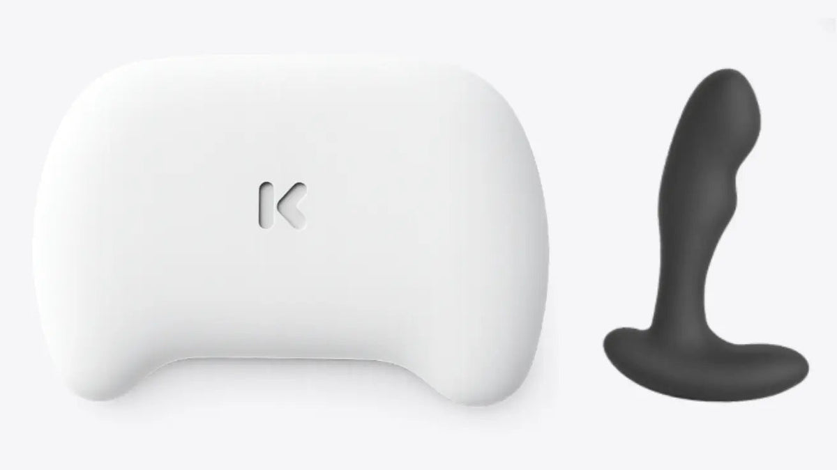 Kegel 360 Pelvic Floor Gaming Controller and a Black Kegel 360 Mens Probe.